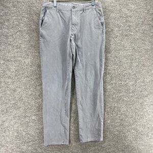 Bonobos Pants Men 32/32 Gray Mid Rise Flat Front Slim Fit Skinny Chino Cotton